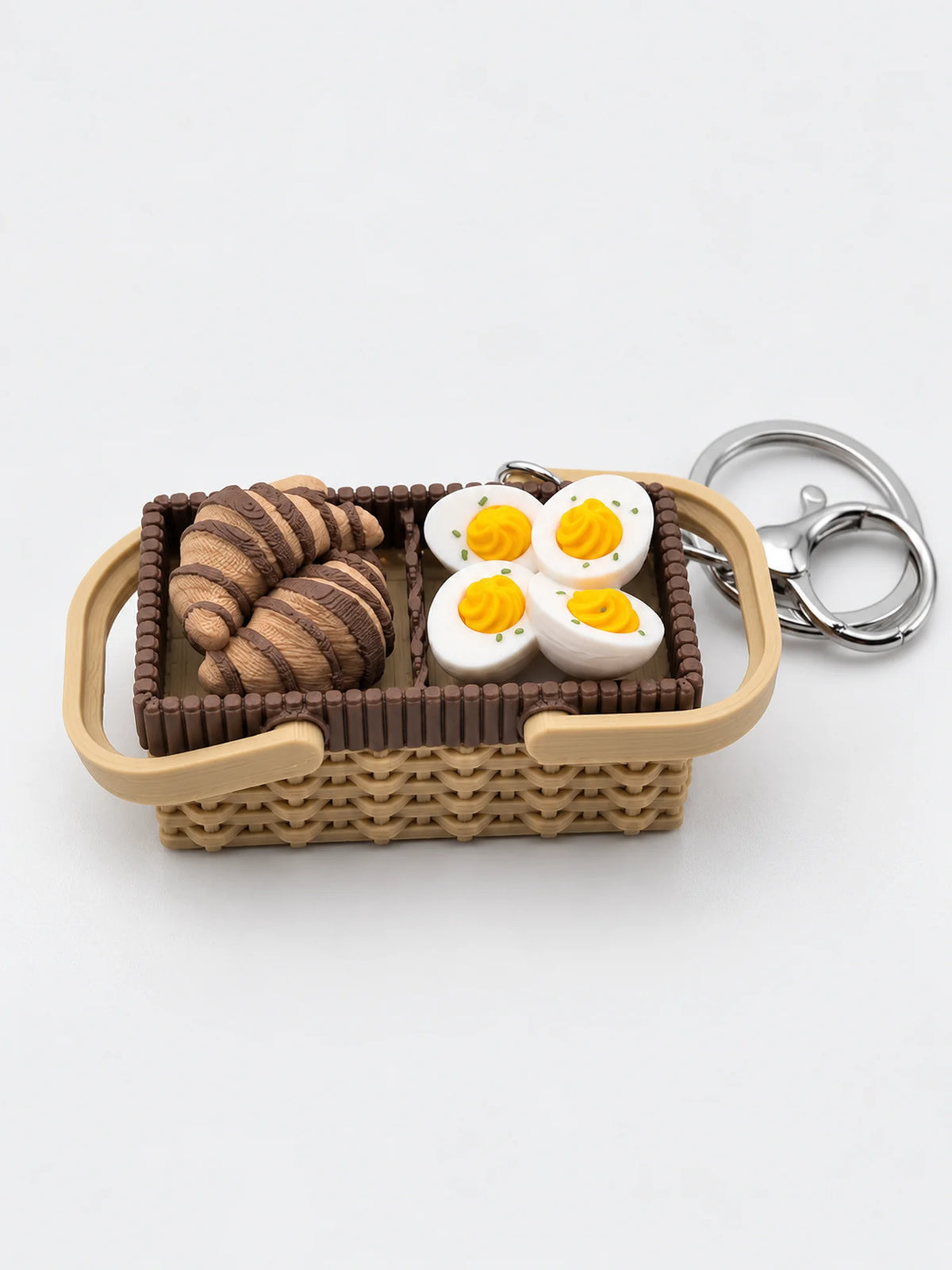 Mini Breakfast Basket Sensory Fidget Keychain – 2 Pack