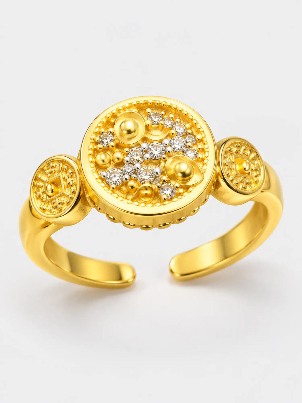 Treasure Bowl Gold Spinner Ring