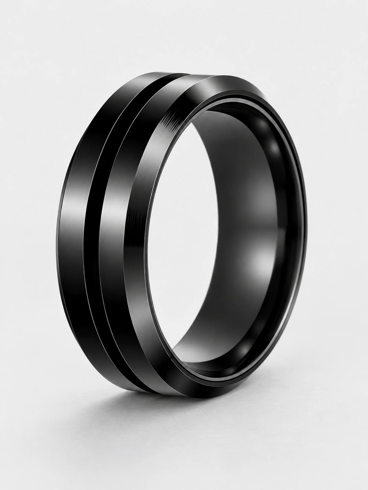 Midnight Black Spinner Ring