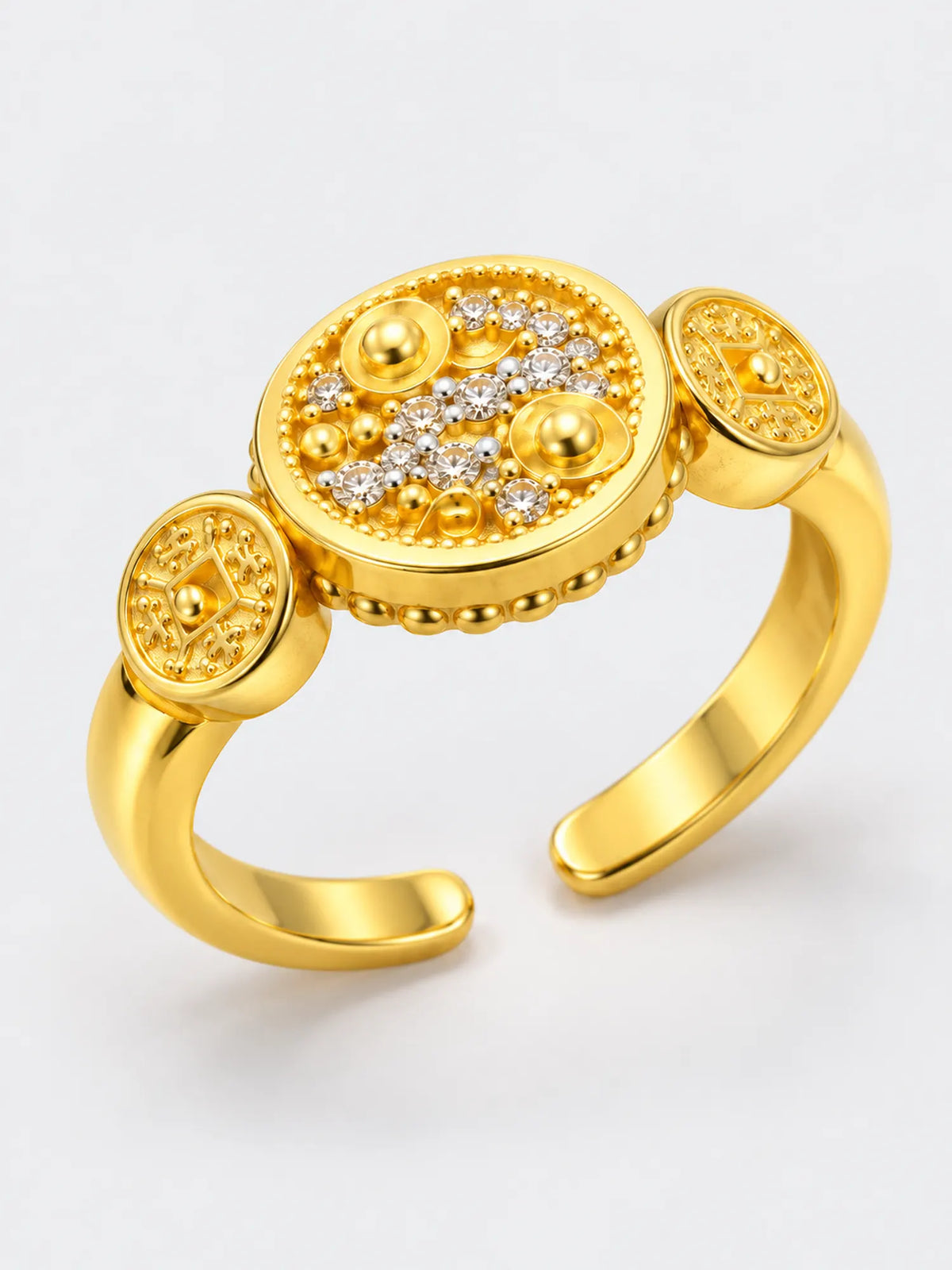Treasure Bowl Gold Spinner Ring