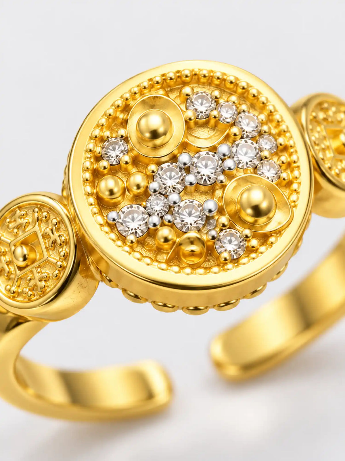 Treasure Bowl Gold Spinner Ring