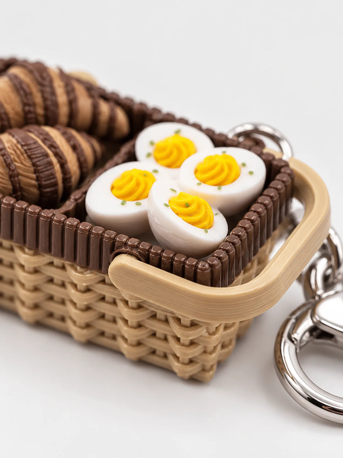 Mini Breakfast Basket Sensory Fidget Keychain – 2 Pack