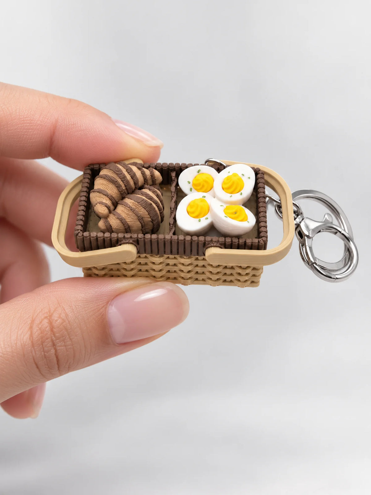Mini Breakfast Basket Sensory Fidget Keychain – 2 Pack