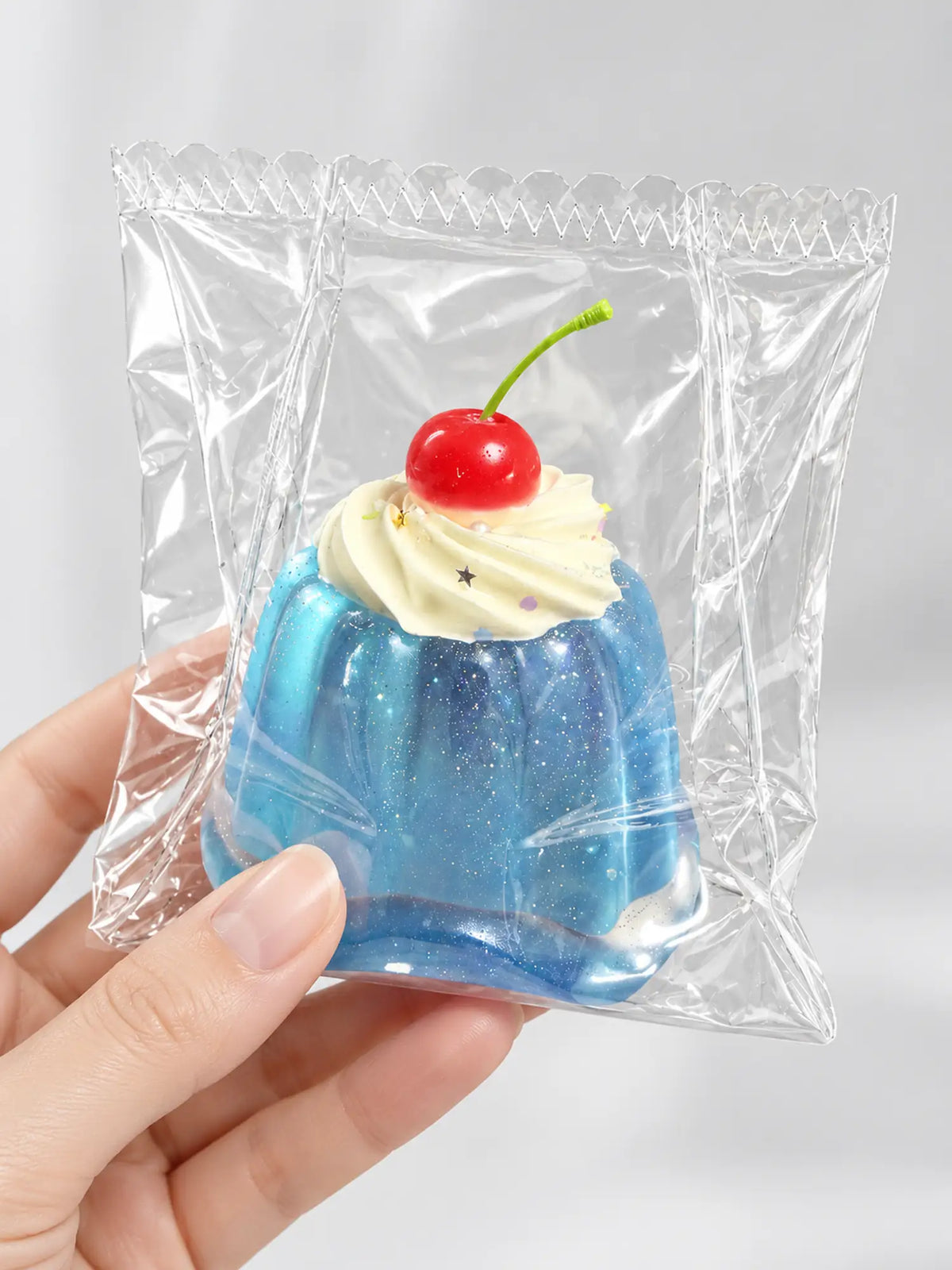 Blue Coconut Soda Pudding Squishy Stress Toy