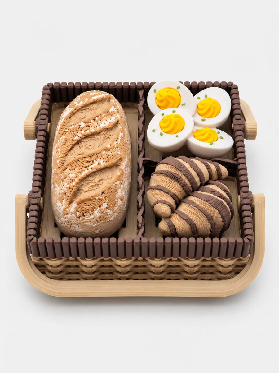 Mini Breakfast Basket Sensory Fidget Keychain – 2 Pack
