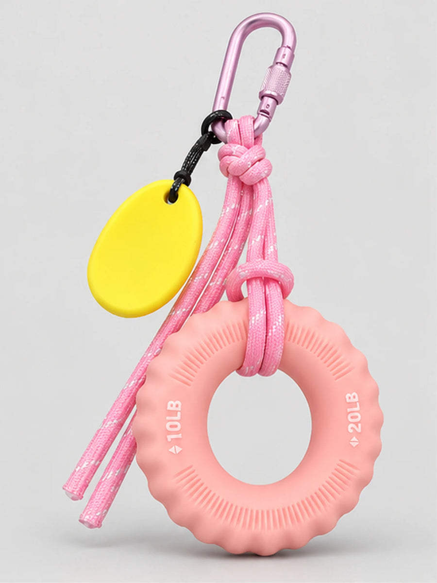 Pink Silicone Sensory Fidget Toy Keychain