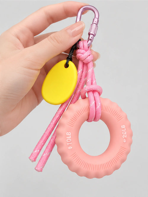 Pink Silicone Sensory Fidget Toy Keychain