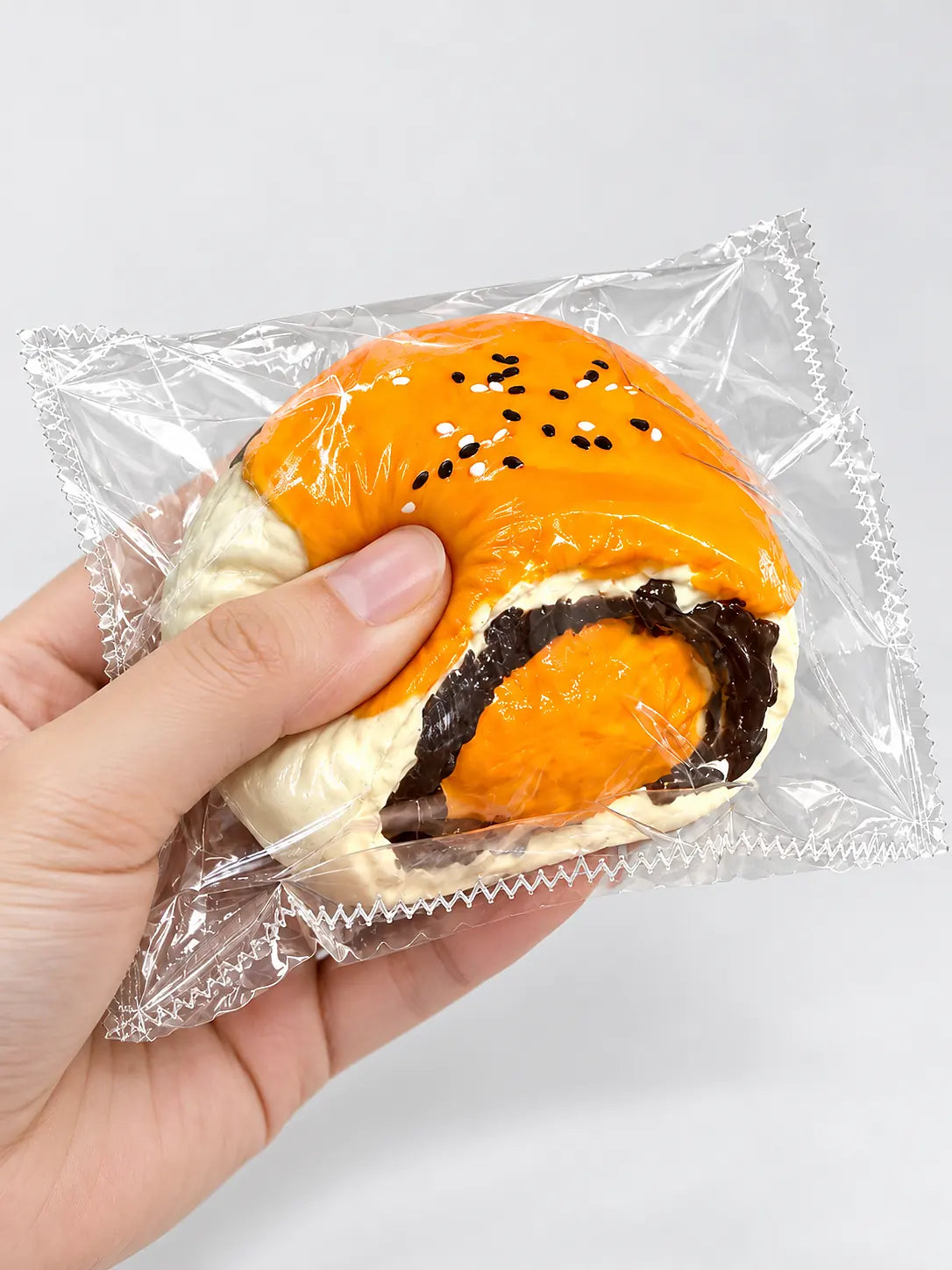 Egg Yolk Pastry Squishy – Handmade Silicone Stress Relief Toy
