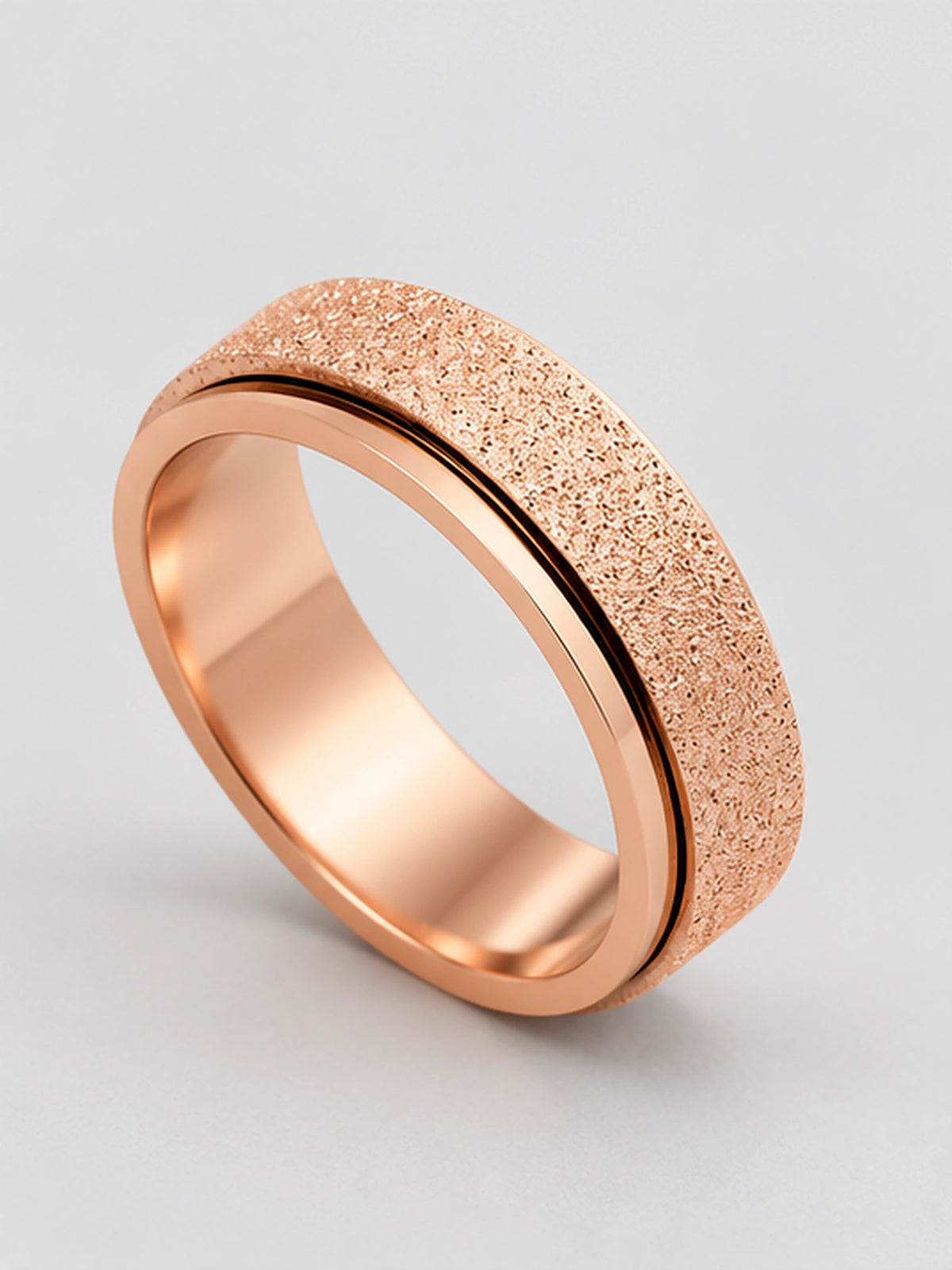 Rose Gold Stardust Spinner Ring