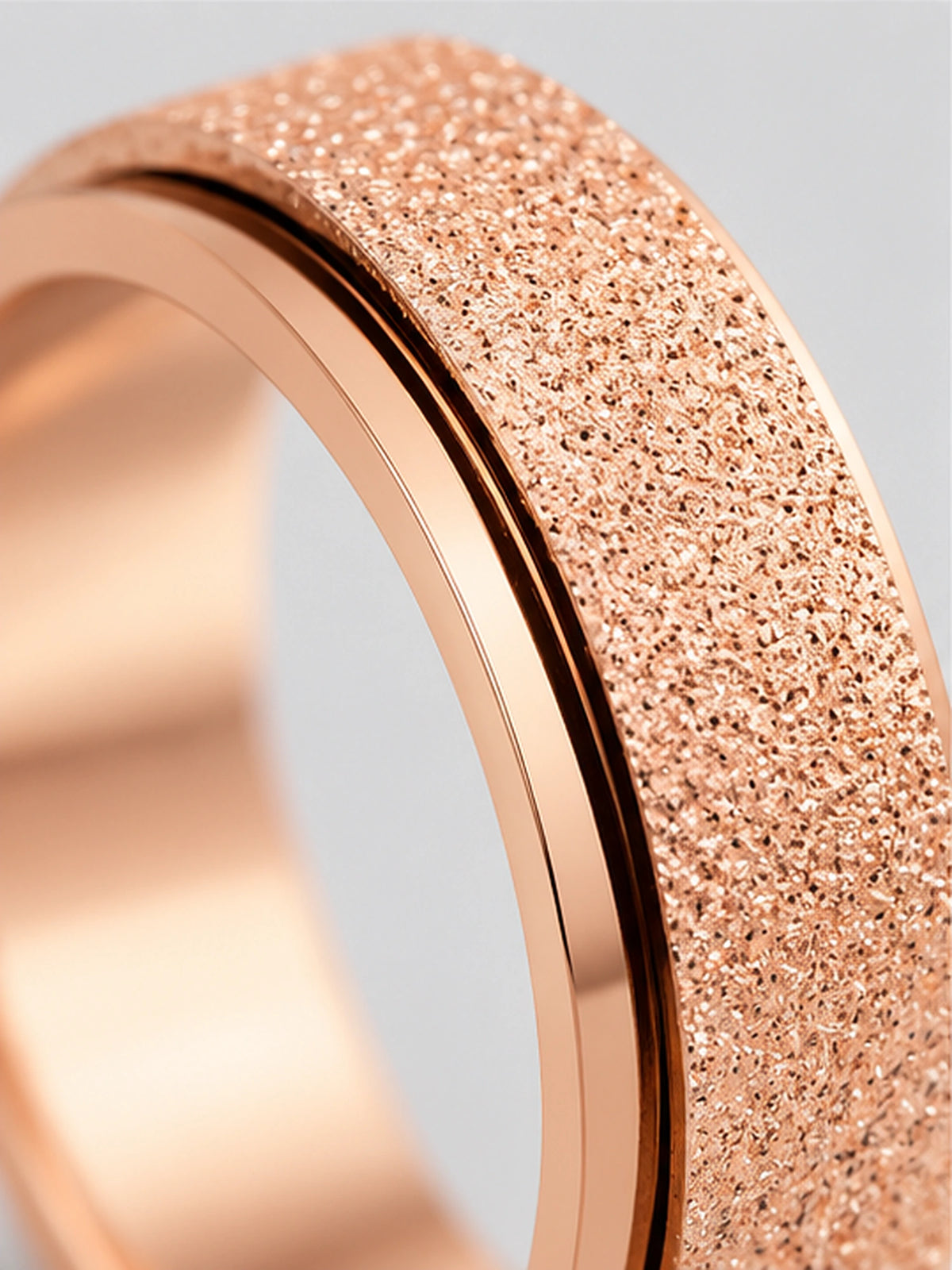 Rose Gold Stardust Spinner Ring