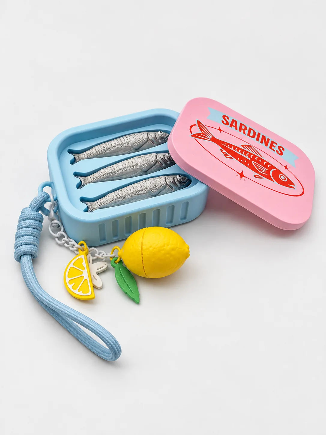 Lemon Sardine 3D Printed Fidget Animal Clicker Keychain