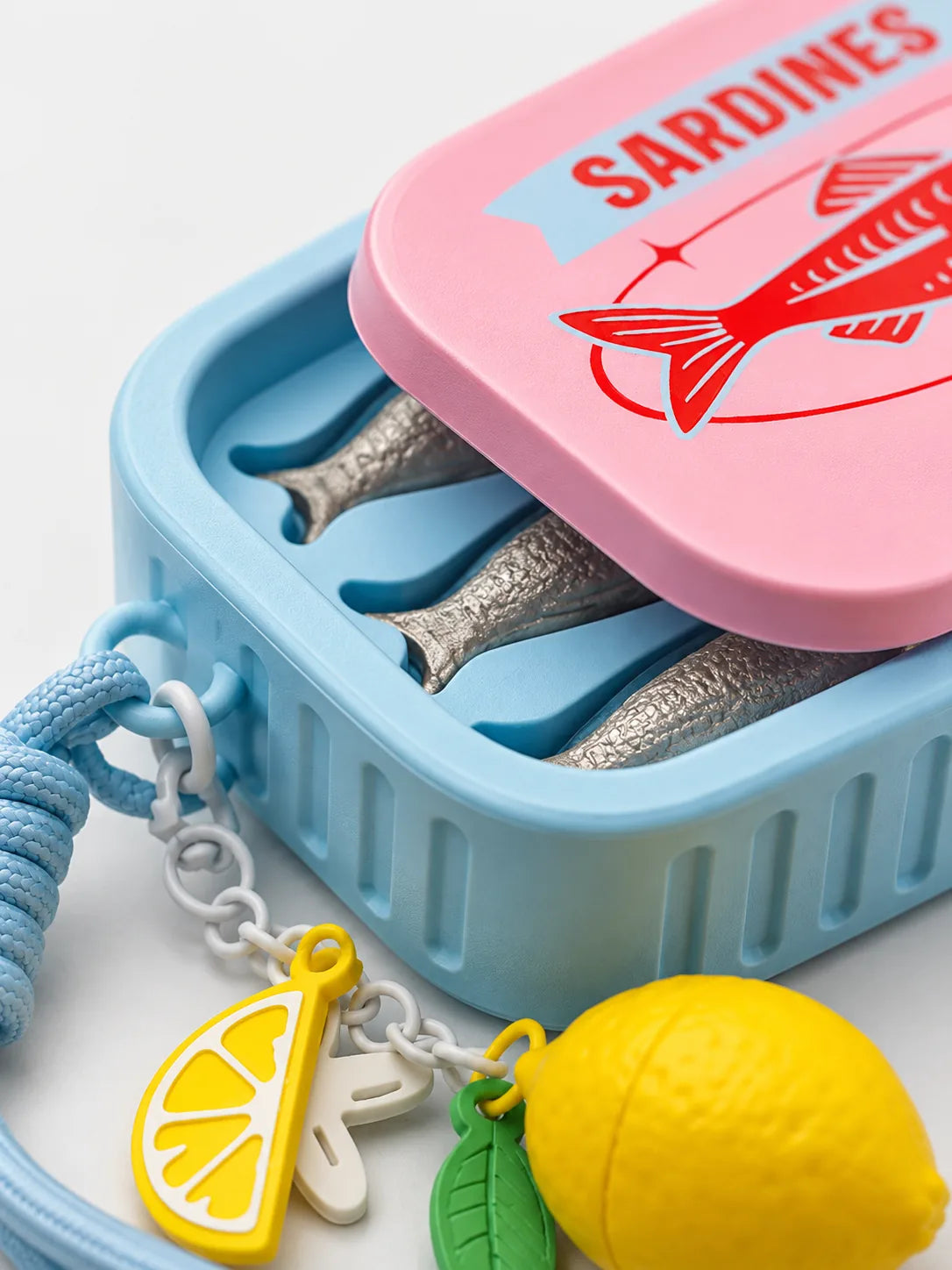 Lemon Sardine 3D Printed Fidget Animal Clicker Keychain
